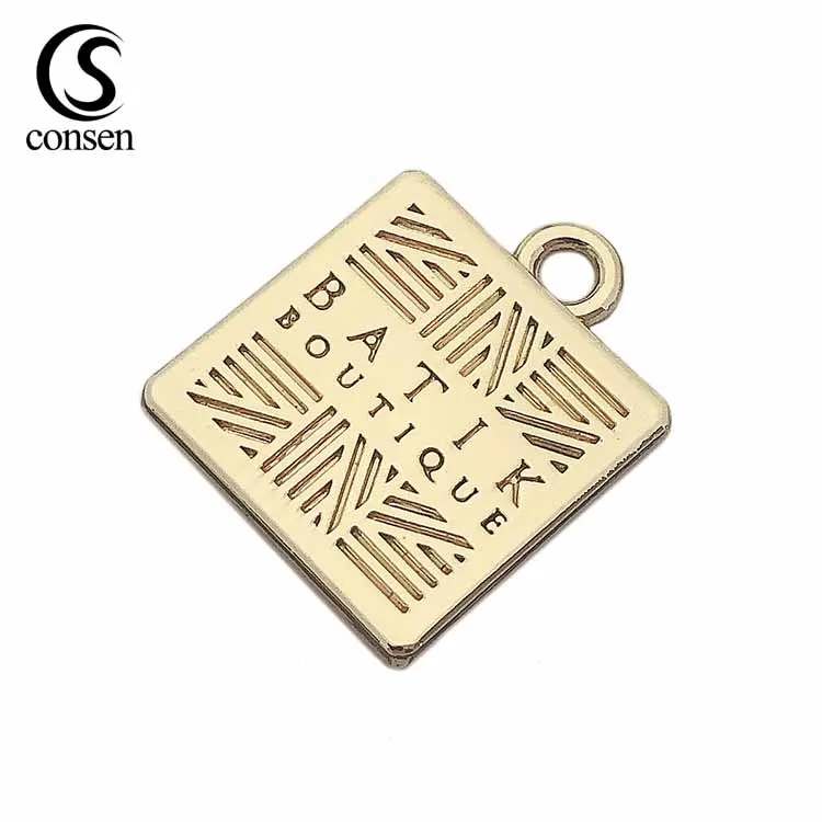 Wholesale top grade plating custom gold logo stamped wallet zipper pull