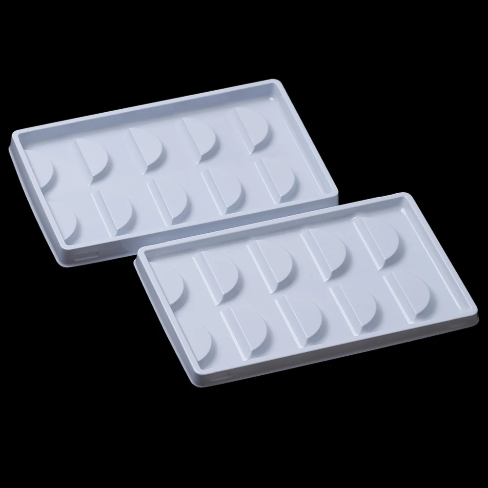 

FX-P14 Wholesales 25mm Long Eyelash Package White Tray With Transparent Lid Thicken Empty Eyelash Packaging 5 Pairs Eyelash Box