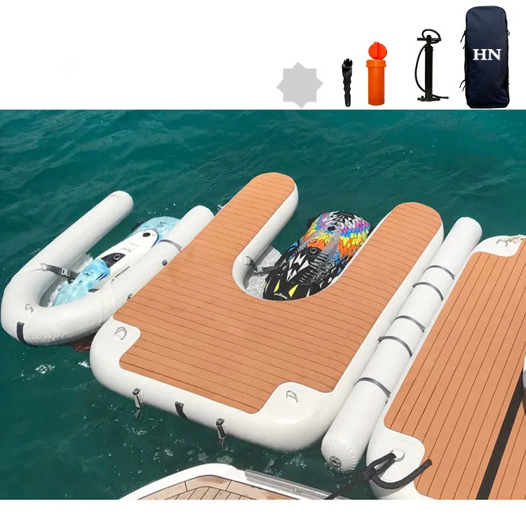 

outdoor Wholesale  Size Inflatable boat folding float Water Floating Platform Water yoga mat