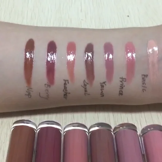 
50pcs moq inventory glitter full plumer lip gloss your logo and box lip gloss 