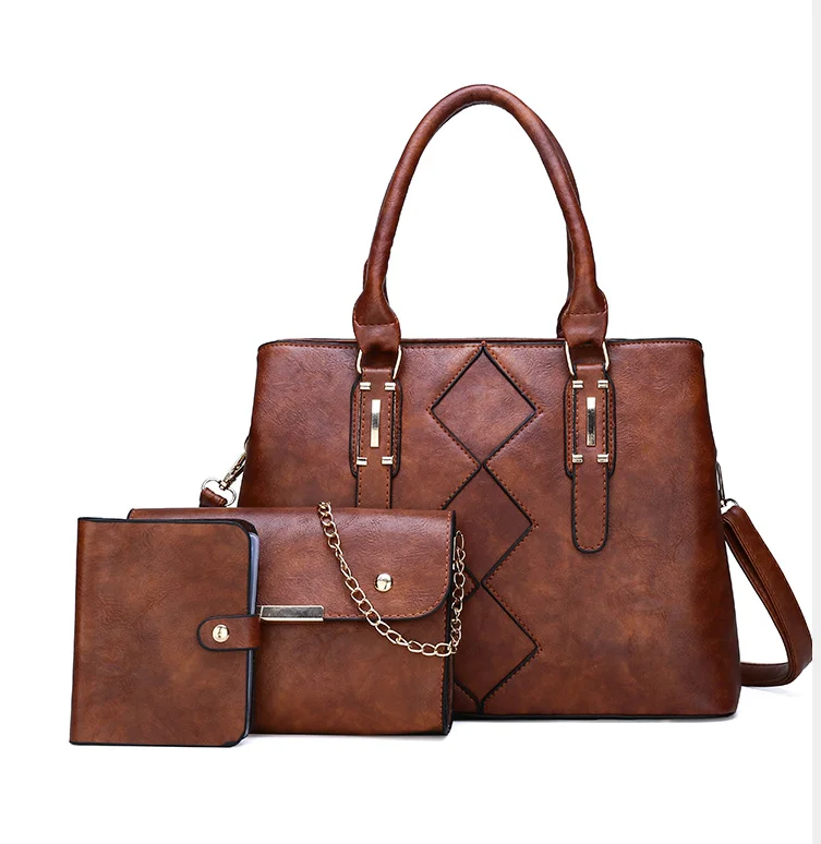 

famous brands 2021 tote designer handbags sets 3pcs ladies handbags women bags pu