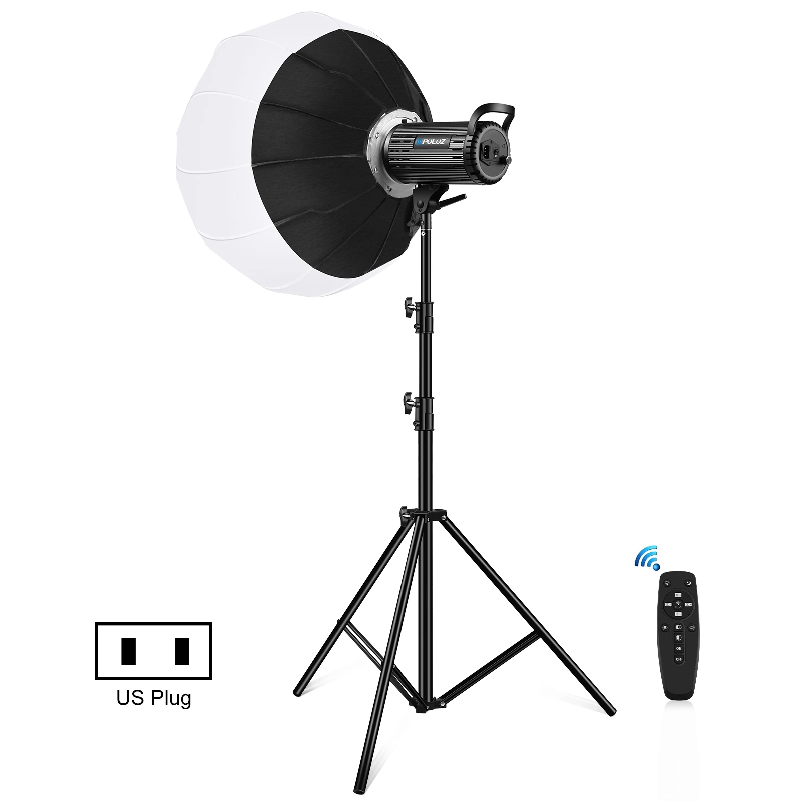 

Dropshipping PULUZ 65cm 150W 5600K Foldable Lantern Balloon Softbox SpeedLite Photo Studio Diffuser with 2.8m Tripod Holder