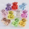 Mixed Transparent Cute Bear charms Acrylic Beads Fit Decoration Jewelry Jewelry Pendants Handmade DIY Accessory
