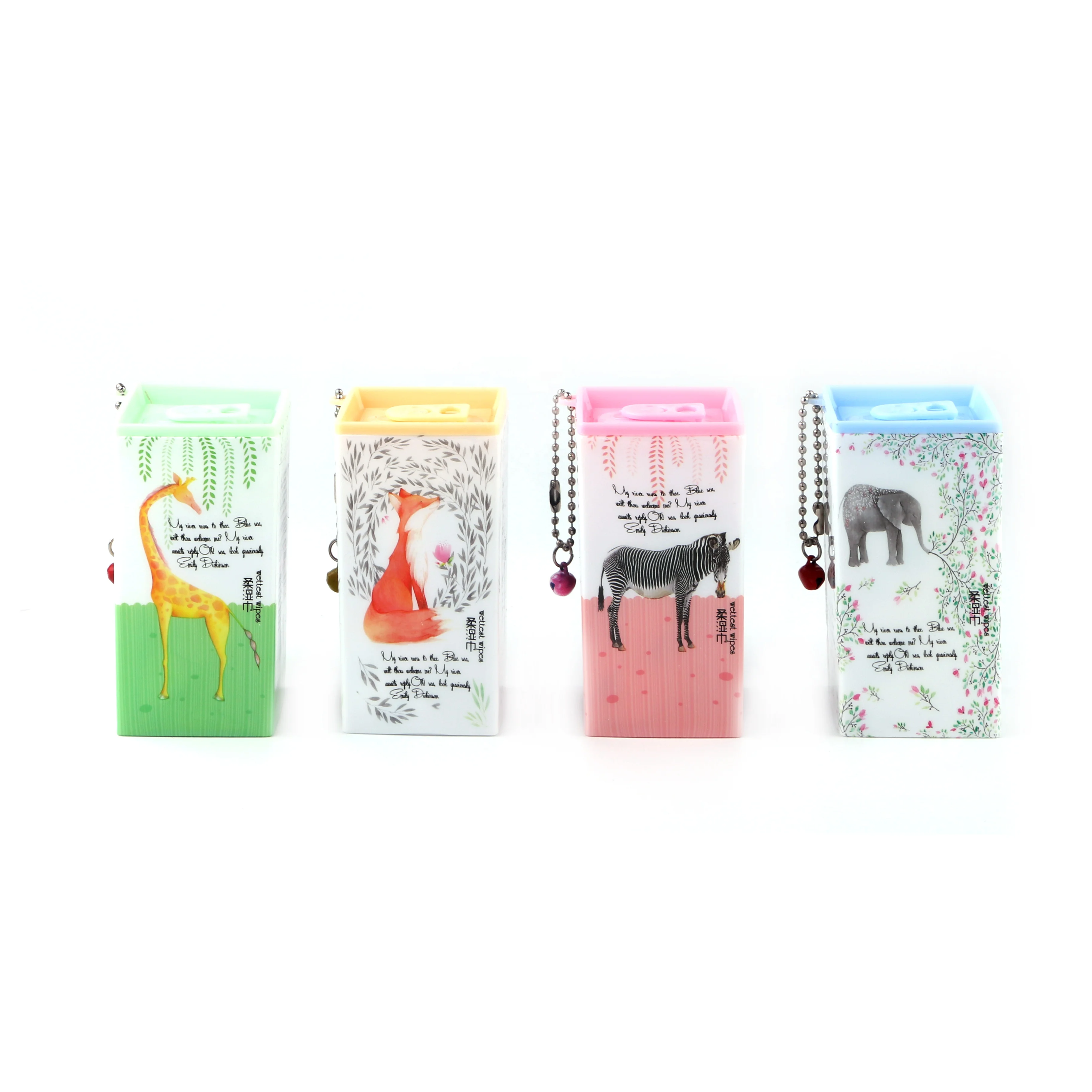 

China New Wet Towel In Canisters Mini Pocket Size Cute Printed Package Wet Tissue, Blue, pink, yellow, purple, red, black, etc