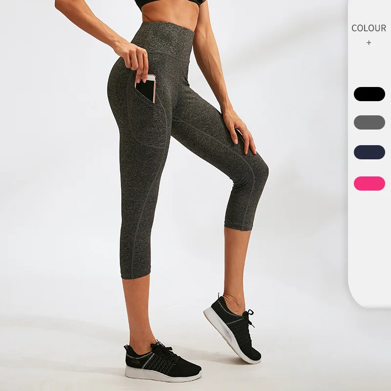 

Ruched Butt Lifting Legging Yoga Capri Pant High Waist Gym Womens Sport Leggings Fitness Woman Bootcut Tight Pants With Pockets