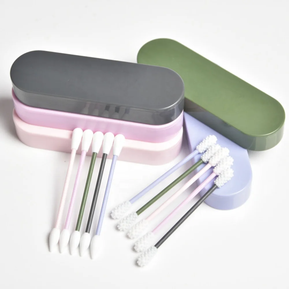 
New Product Ideas 2020 Reusable Cotton Buds Ear Swab Silicon Reusable Silicone Swabs 