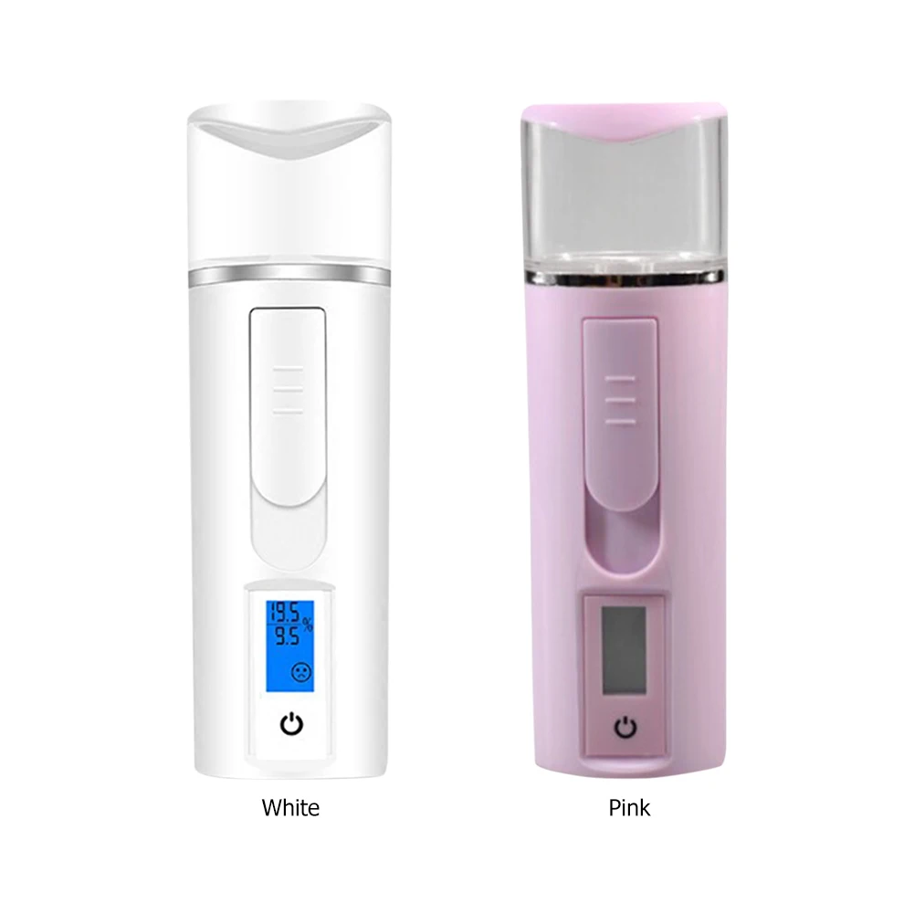 

Mini Portable Facial Steamer Spa Steaming Beauty Instrument Mini Nano Portable Steam Face Humidifier Spirit Mister, White/pink