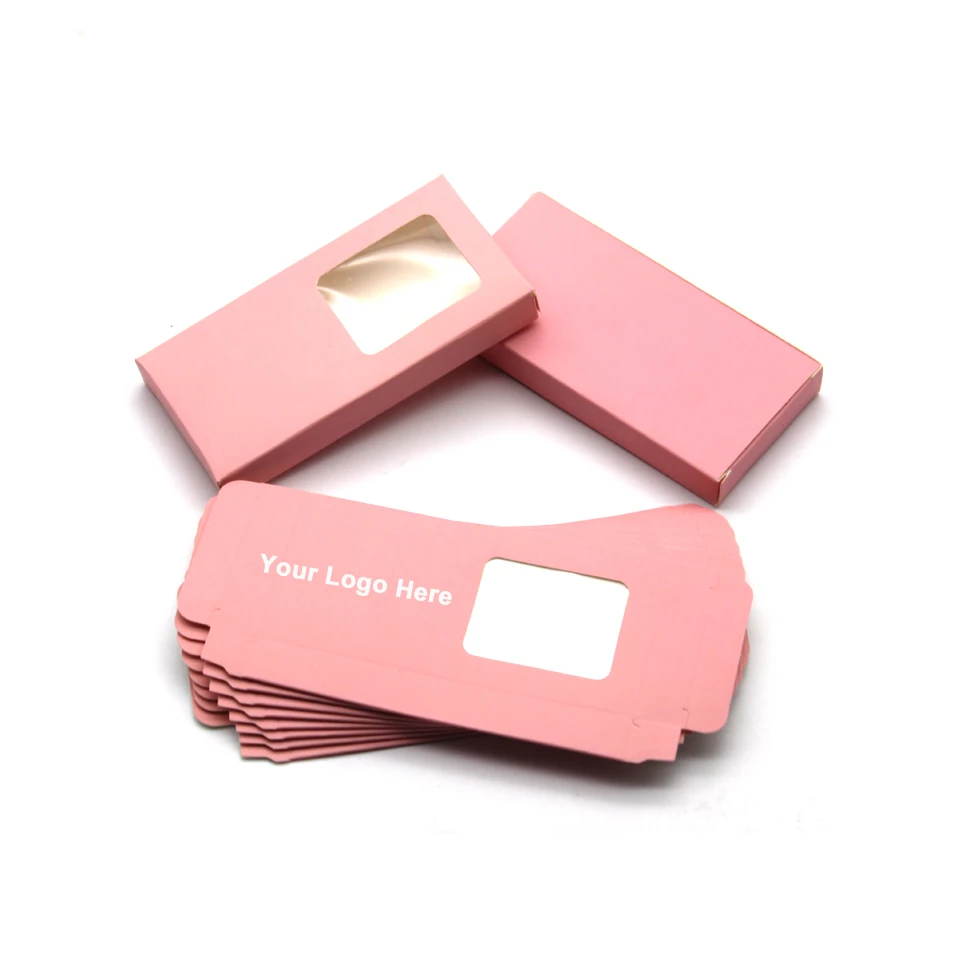 

Private Label Vendor Custom False Eye Lash Korean Premium Strip Packaging Box 3D Faux Mink Fake Eyelashes, Custom color