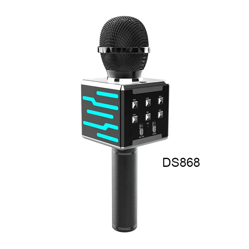 

Portable Magic Sound Karaoke Microphone With Speaker Microphone Condenser Support TF Card