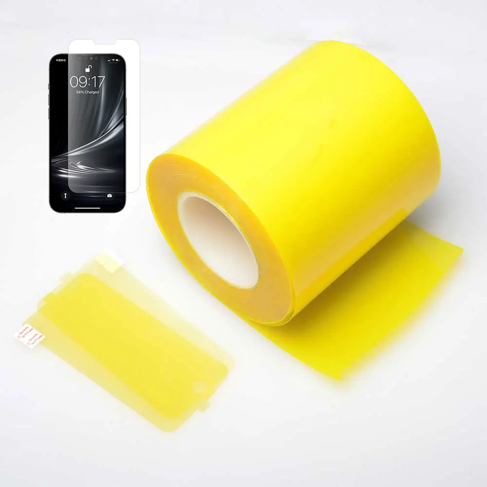 

1040mm * 100m Yellow Hydrogel TPU HD Clear Hydrogel Screen Protector Film Roll for Screen Protector Mobile