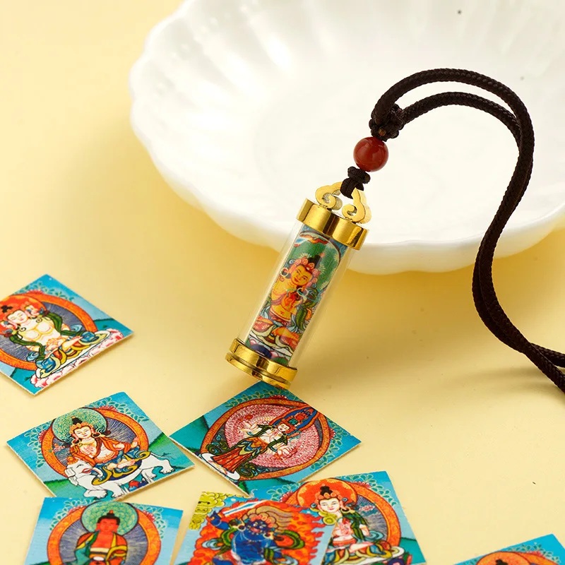 

New Arrival Buddha Pictures Inside Kawu Box Tube Pendant Openable Container Bottle Necklace