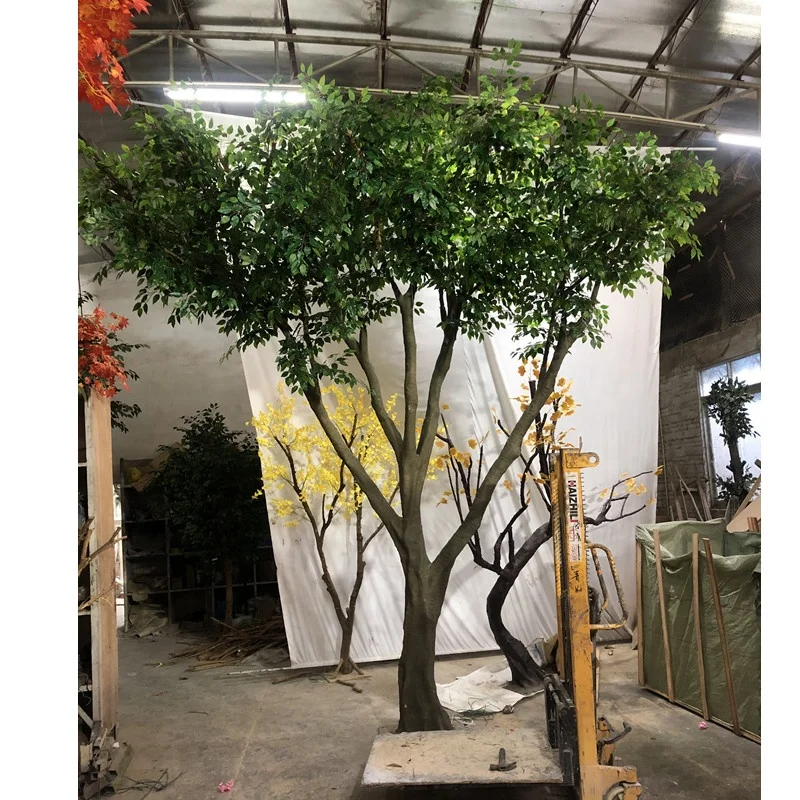 

outdoor garden decoration faux plant products simulation large green tree artificial ficus banyan