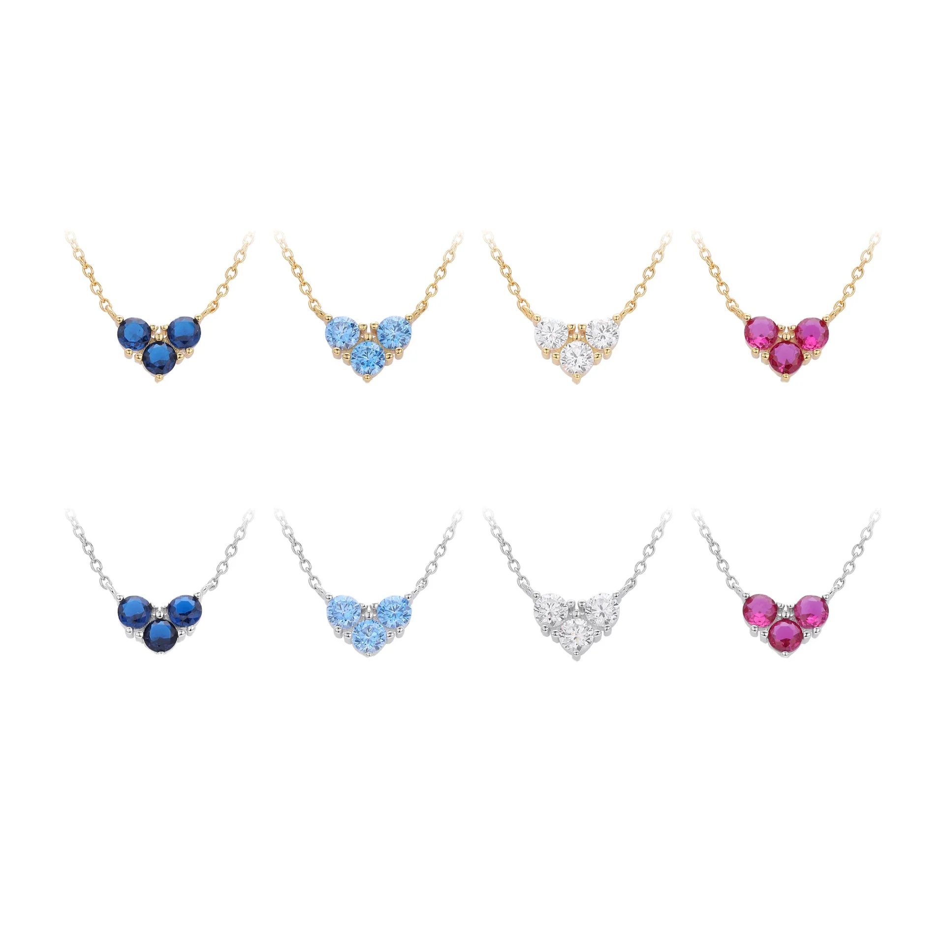 Wholesale Sterling Silver Jewelry S925 Heart Zircon Necklace Jewelry Minimalist Peach Heart Dangle Clavicle Necklace Women