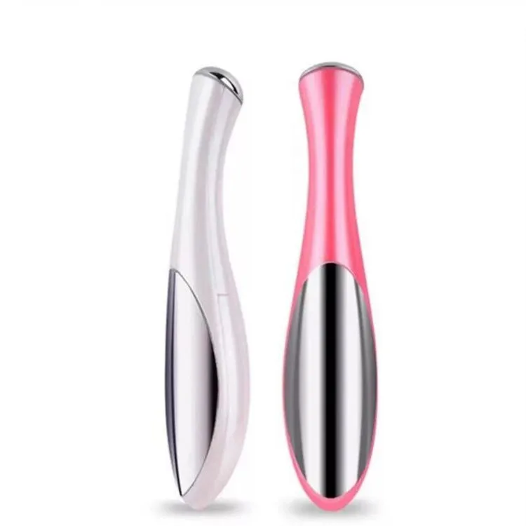 

Inductive eye massage pen household eye care massage eye cream applicator, White,pink