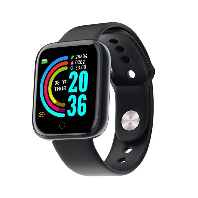 

Amazon hot Sale smart watch y68 new wrist bracelet band blood pressure sport wristband fitness tracker D20 smartwatch, Black/pink/white