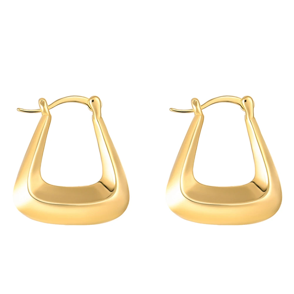 

Fashion famous brand 18K Gold Plated clip on earrings non pierced Hoop piercing earrings