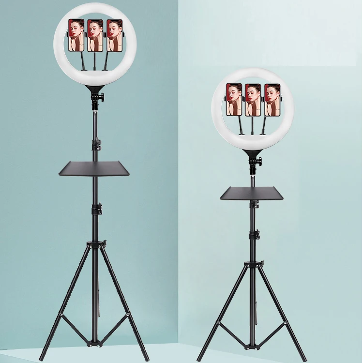 

Suppliers Wholesale selfie fill light 14 inch phone selfie led circle big selfie ring light with tripod stand for YouTube Video, Black