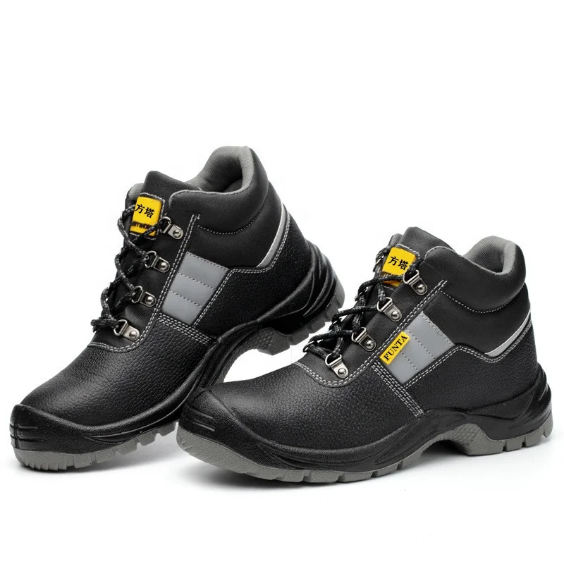 

FUNTA Steel toe cap security boots industrial leather safety shoes for men