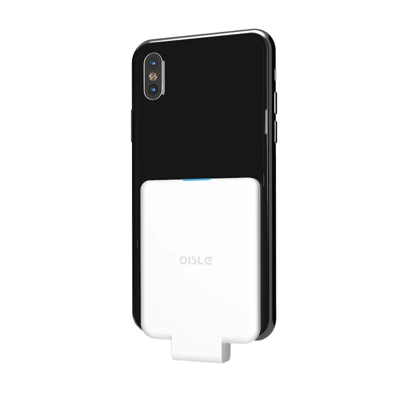 

OISLE Best Powerbank Wireless Charger Bank Slim Battery Case For iPhone, Blue, black,white,red,pink
