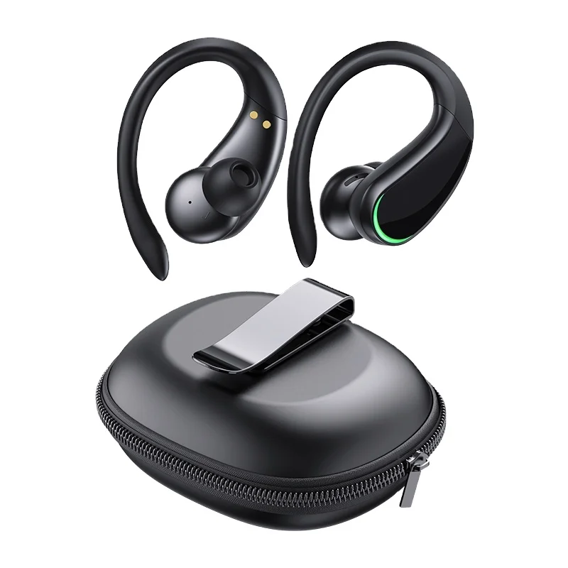 

USAMS Wholesale New Arrivals Mini Tws Wireless Earbuds Hook BT 5.0 True Wireless Sports Earphone, Black