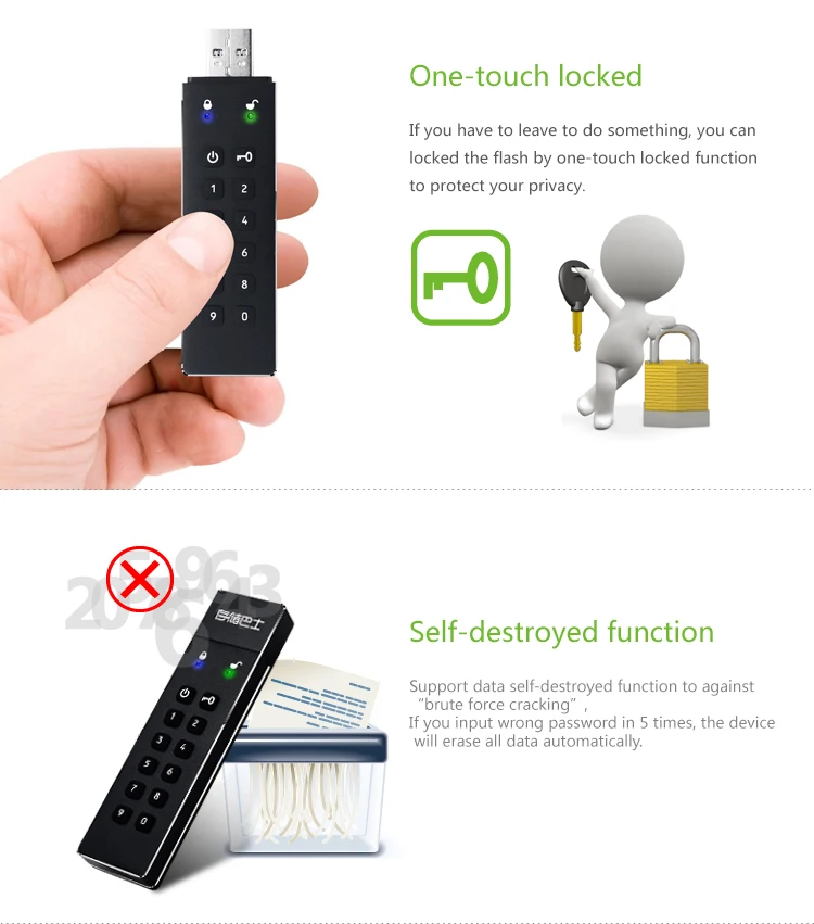 Datage China Supply Economy Business Hardware cryptography USB3.0 flash Drive - ANKUX.COM
