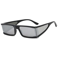 

Superhot Eyewear 14745 Futuristic Rectangle Silver Mirrored Sunglasses