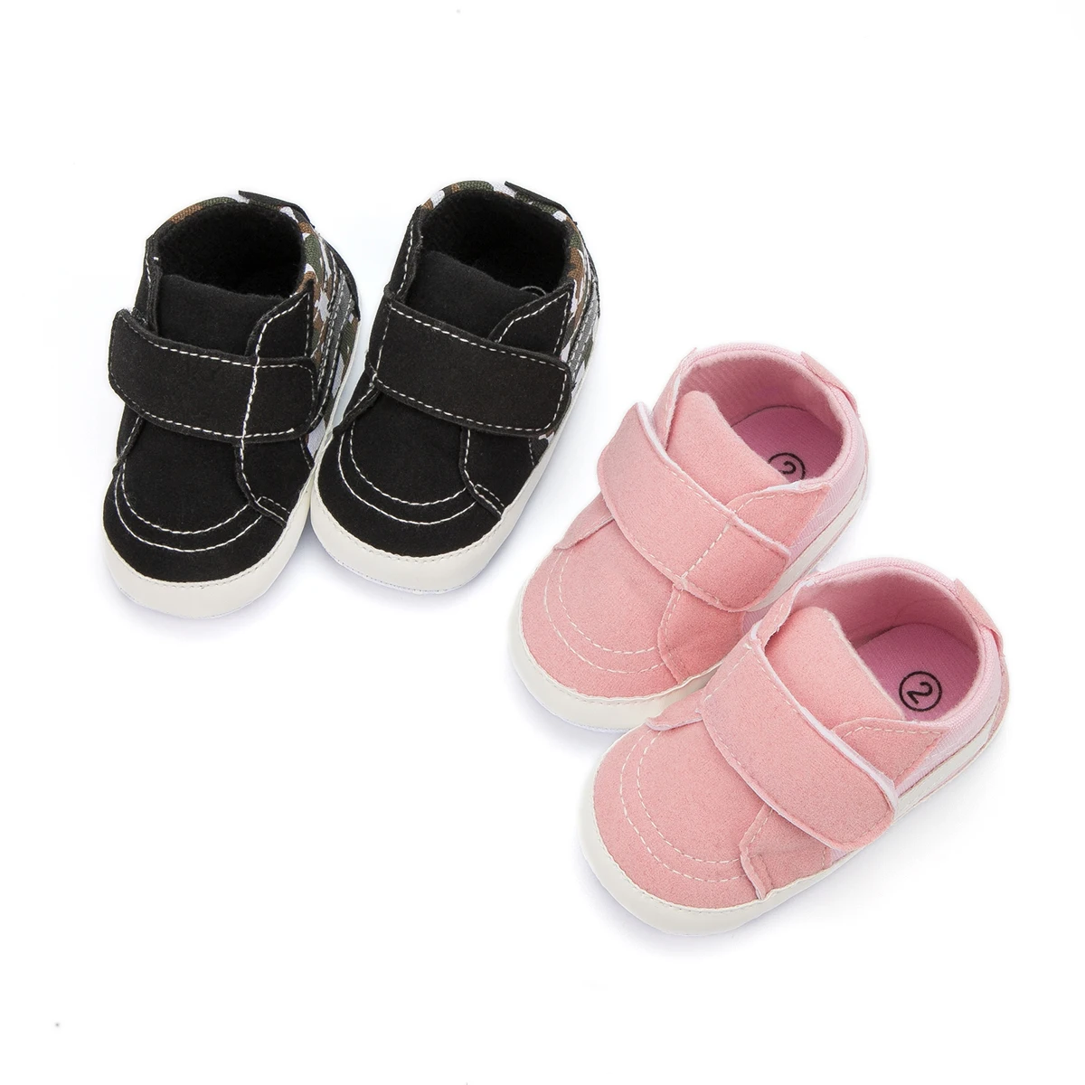 

MOQ 1 Quick shipping Light WeightAnti-slip sneakers cotton Soft sole Breathable organicBaby shoes, Pink,black
