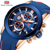 

MINI FOCUS MF0287G Quartz Men Watches Top Brand Sport Watch Silicone Bands Luminous Wristwatch reloj para hombre