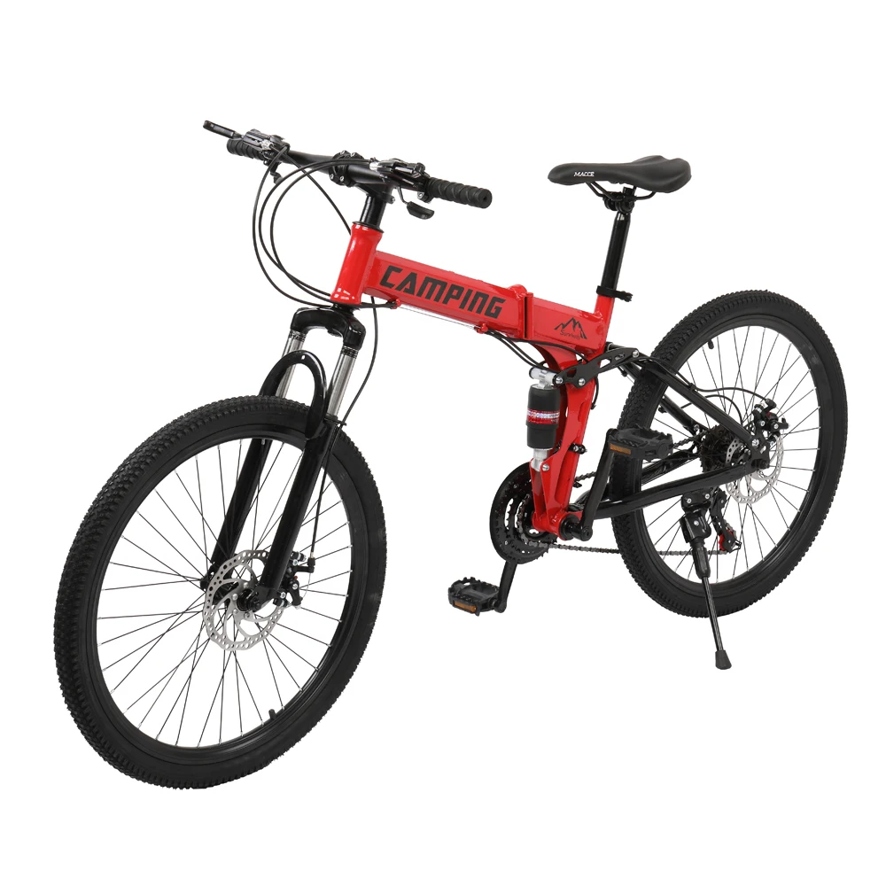 

New Arrival 21 Speed Bicycle 24 Inch Folding Bike MTB Mountain Bike/2021 Hot Sale Mountain Bicycle Moutain Bike Men Beach, Black