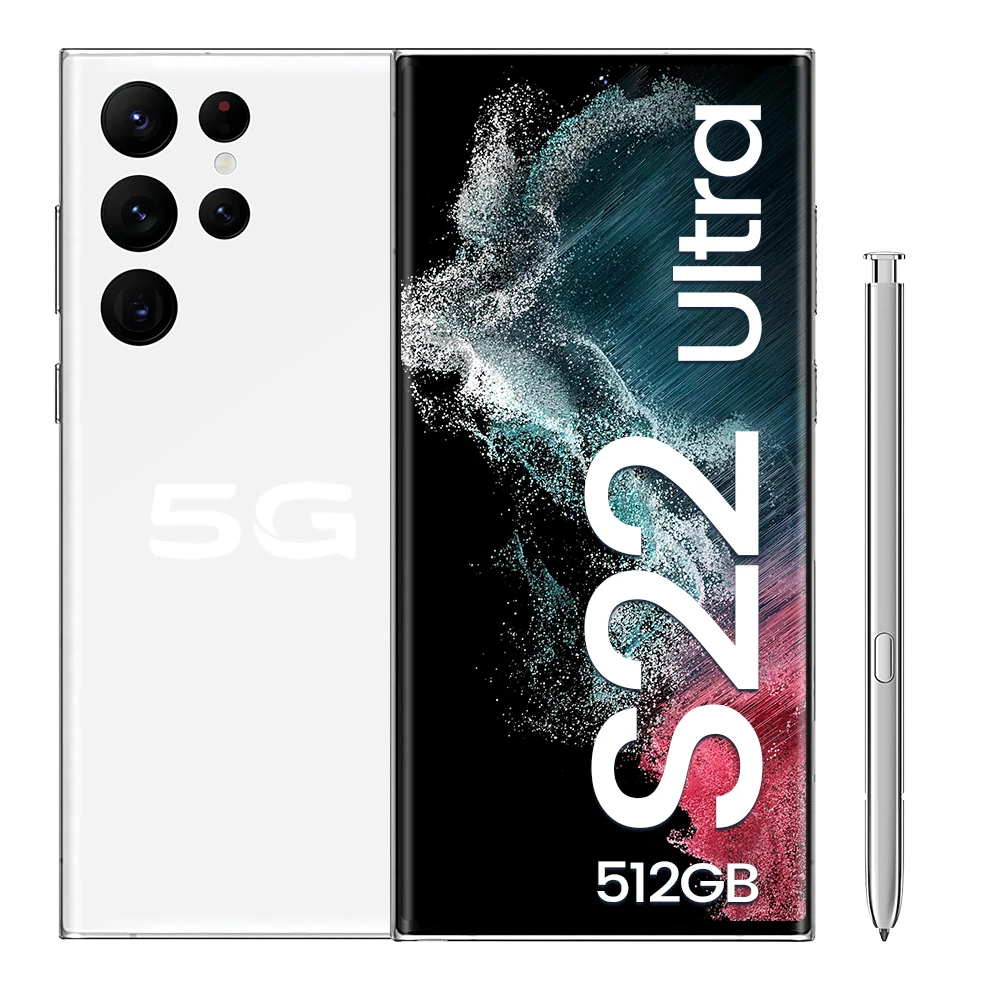 

Hot Selling S22 ULTRA original 7.2 Inch 16GB+512GB 24MP+48MP face unlock full Display Android 10.0 Cell Phone Smart Mobile Phone, Black white red green
