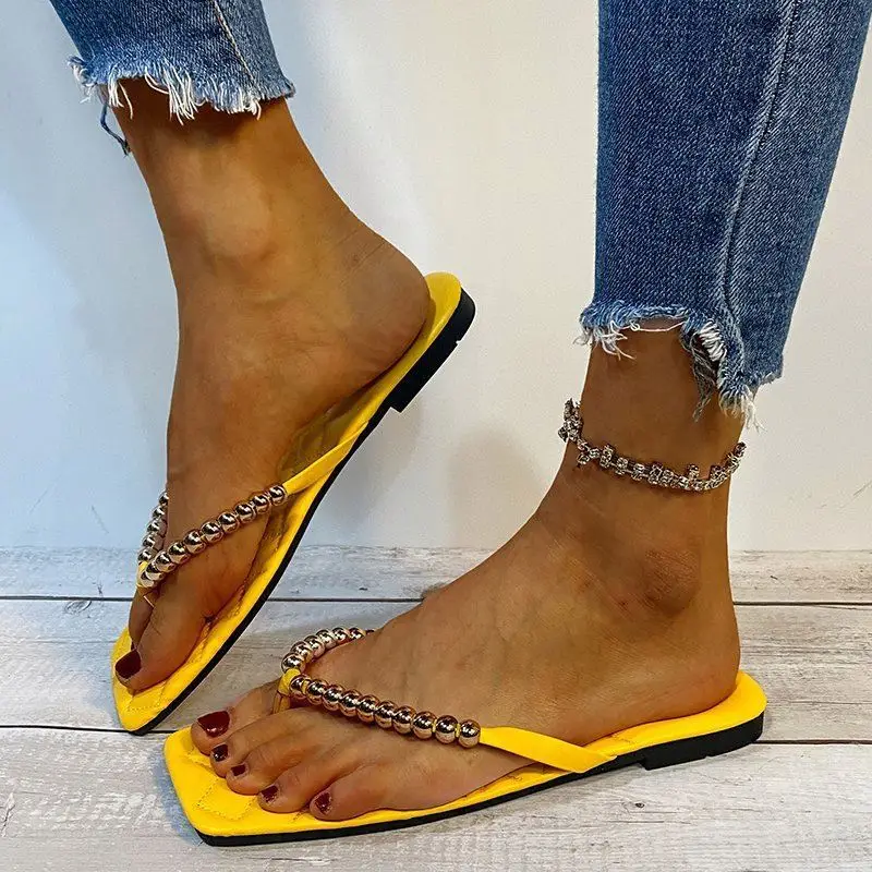 

Factory wholesale European&American solid color flip flops leisure plus size slippers women, Orange,black,yellow or customized