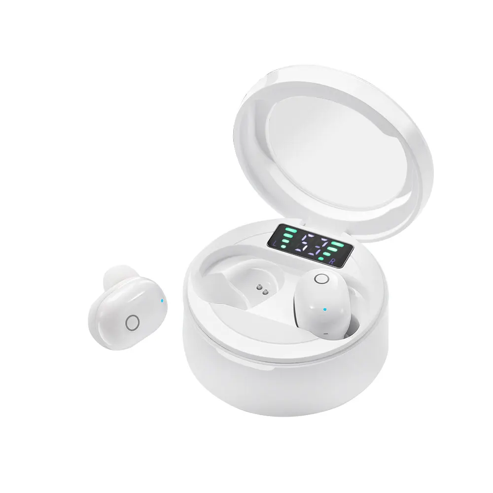 

BT5.0 Earphones Headphones Headsets Waterproof Wireless Earbuds Headphone Mini Wireless Earphones for Iphone, Black/white