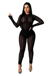 

Unique Design Black One Piece Gym Jumpsuit For Women Clothing