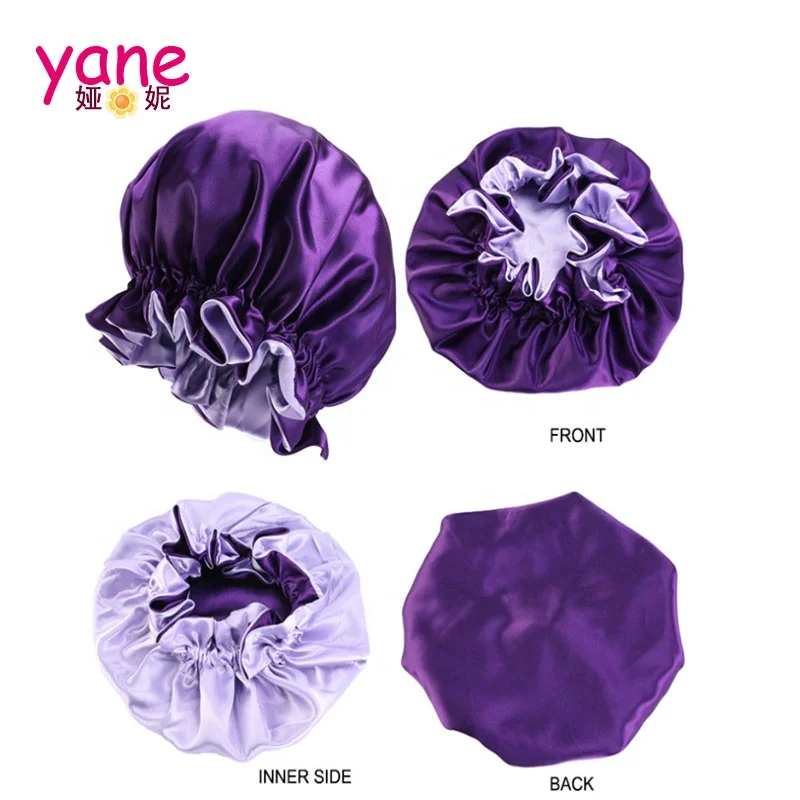 

Customize the hat for sleeping or take bath and plain lacework silk nightcap and bonnets to protect women hair