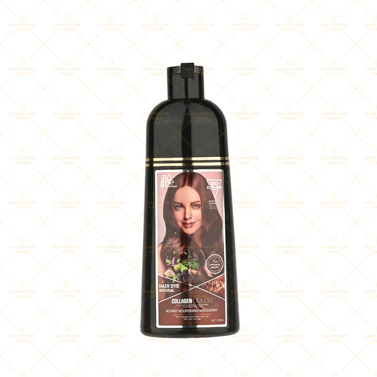 

Natural Organic Argan Oil Collagen black hair shampoo 100% Cover Gray White Hair Color Dye Shampoo