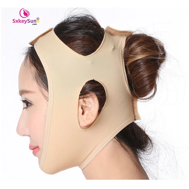 

Hot Selling Facial Lifting Slimming Belt V-Line Chin Cheek Uplift Bandages Double Chin Care Weight Loss Face Belts, Brown