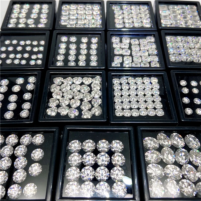 

Wuzhou ZF Ready To Ship Wholesale Price Per Carat Gemstone Manufacturer 1CT 6.5mm DEF Color Moissanite Stones