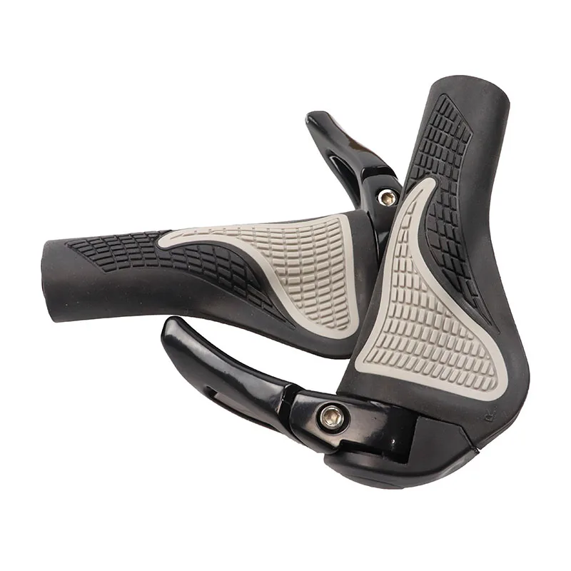 

Ergonomic Anti-slip Rubber Shock Absorption Bike Handlebar Grip With Horns Bicycle Parts Bike Accessories Bar End Bicycle Grips, Black & white & custom