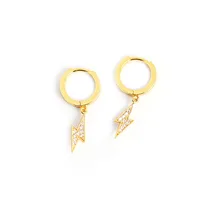 

Plated Gold Hoop 925 Sterling Silver Earrings For Women