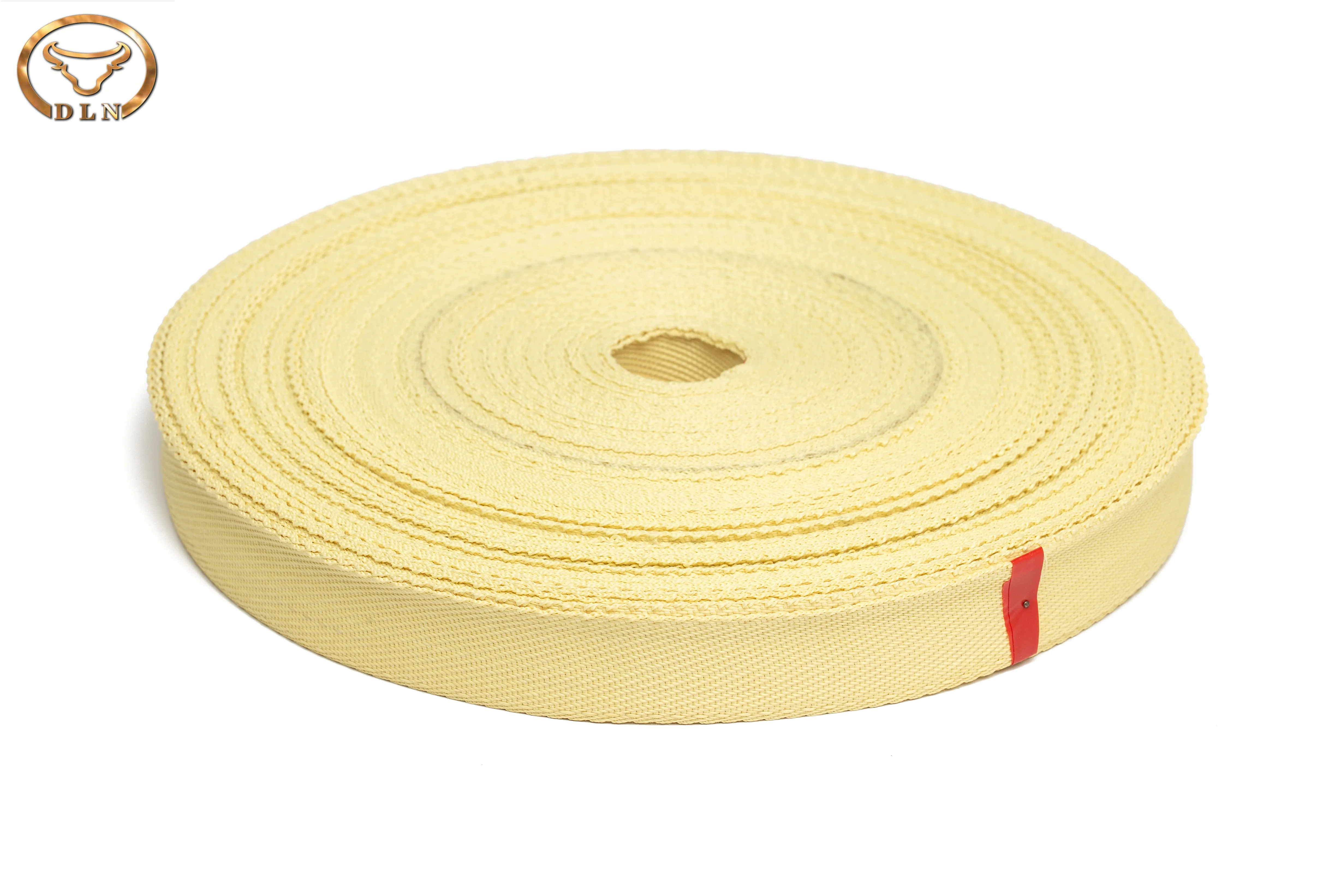 
High temperature resistant and abrasion resistant yellow aramid tapes width from 25mm to 100mm 