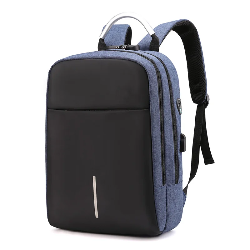 

High Quality Custom Mens Outdoor Nylon Waterproof Business Laptop Headphone Port Usb Charging Anti Theft Backpack Bags, Purple, black, light gray, dark gray, blue