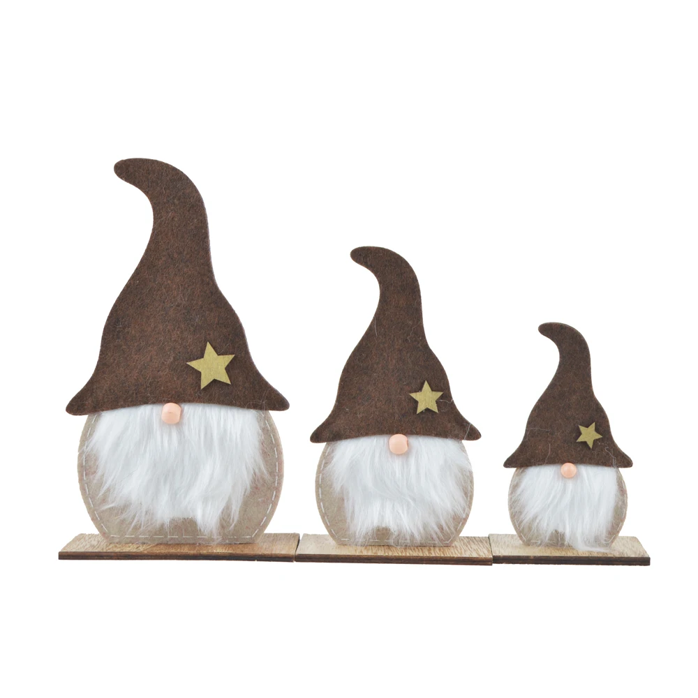 New Product Wooden Santa Ornaments For Christmas Holiday Home