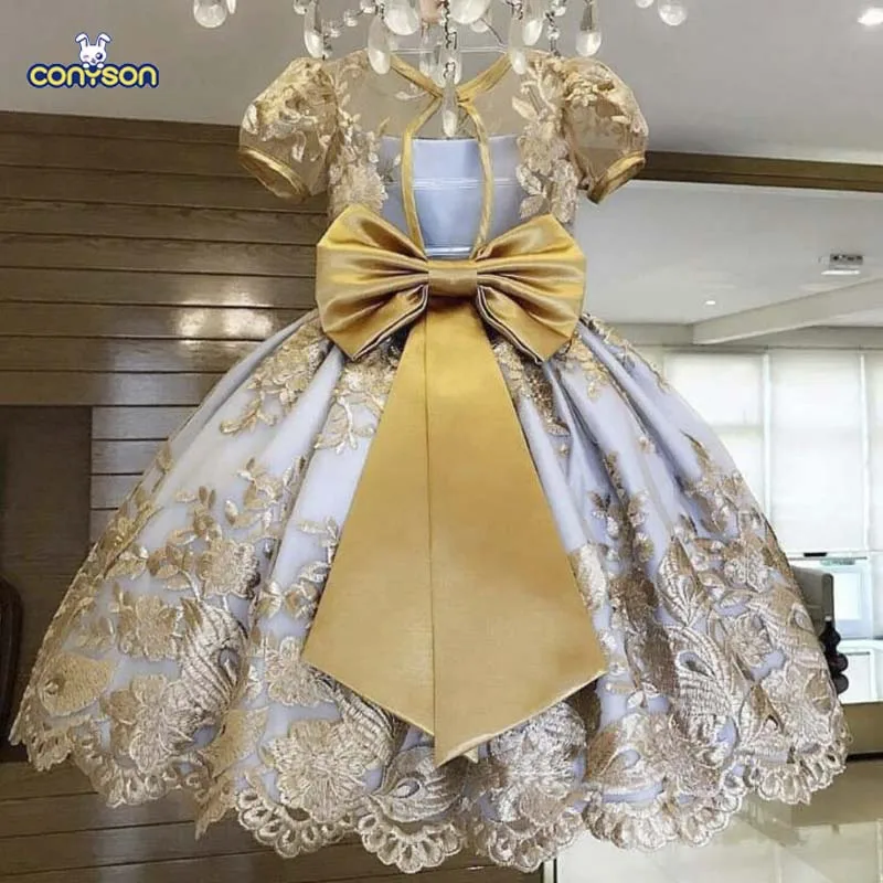

Wholesale Mesh Embroidery Ball Gown Kid Girls Holiday Princess Party Fancy Dress Costumes, Picture shows