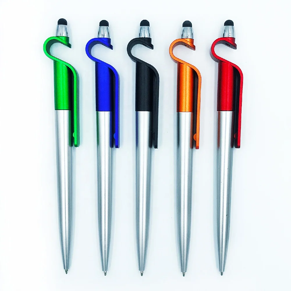 
China pen 3 In 1 Promotional Stylus Touch Pen with Phone Stand Holder Plastic Ball Pen 
