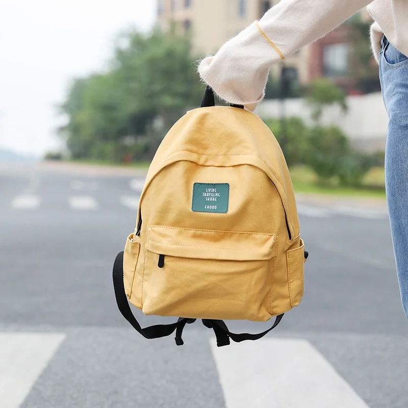 

Hobo Styles Casual Durable Cotton Canvas School Backpack Bag for Girls
