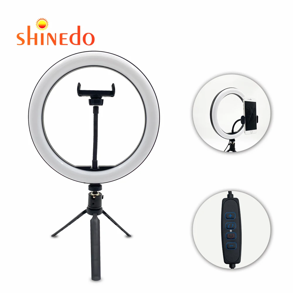 

Hot Sale Tiktok Portable USB Charge Dimmable Desk Makeup Mini Ring Light with Tripod Stand