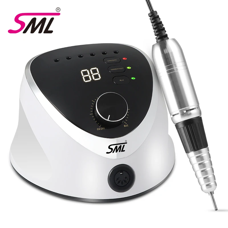 

SML Factory professional brushless nail polisher 35000rpm electric efile nail drill strong machine with drill bits 2023