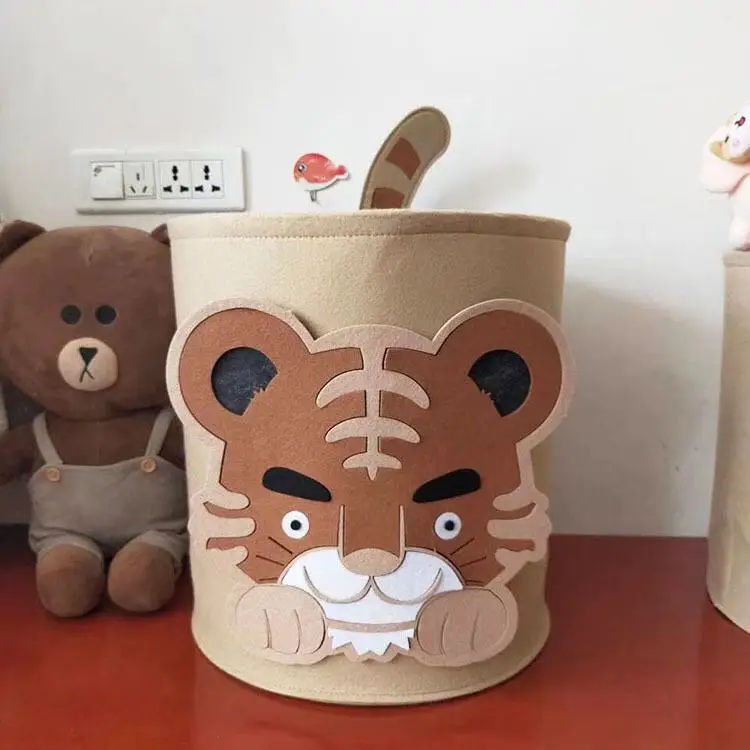 felt toy storage basket