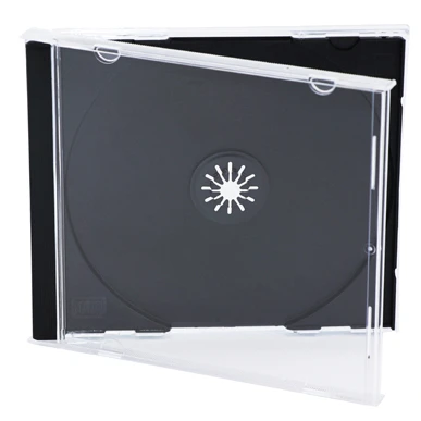 

White Moon Corner Tray 10.4mm Double PS CD Jewel Case Box With Clear cover