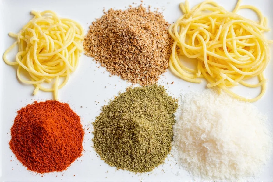 Spaghetti with seasoning